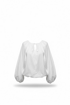 Blusa Abullonada Blanca