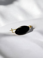 Broche Liso negro