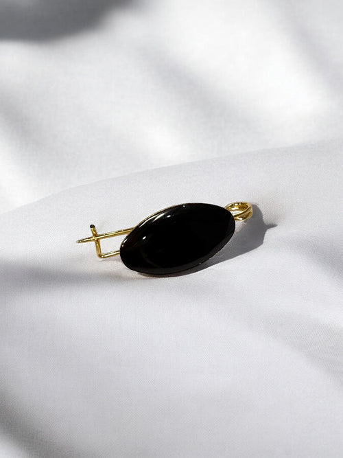 Broche Liso negro