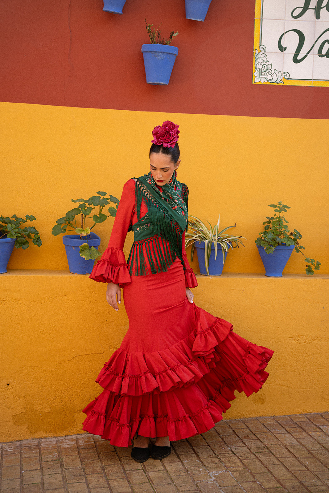 Traje de flamenca - Modelo Rocío Rojo