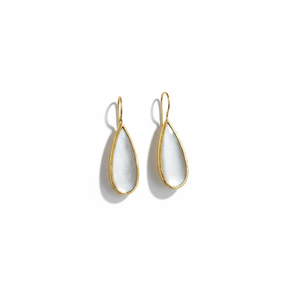 Pendientes lagrima BIG blanco