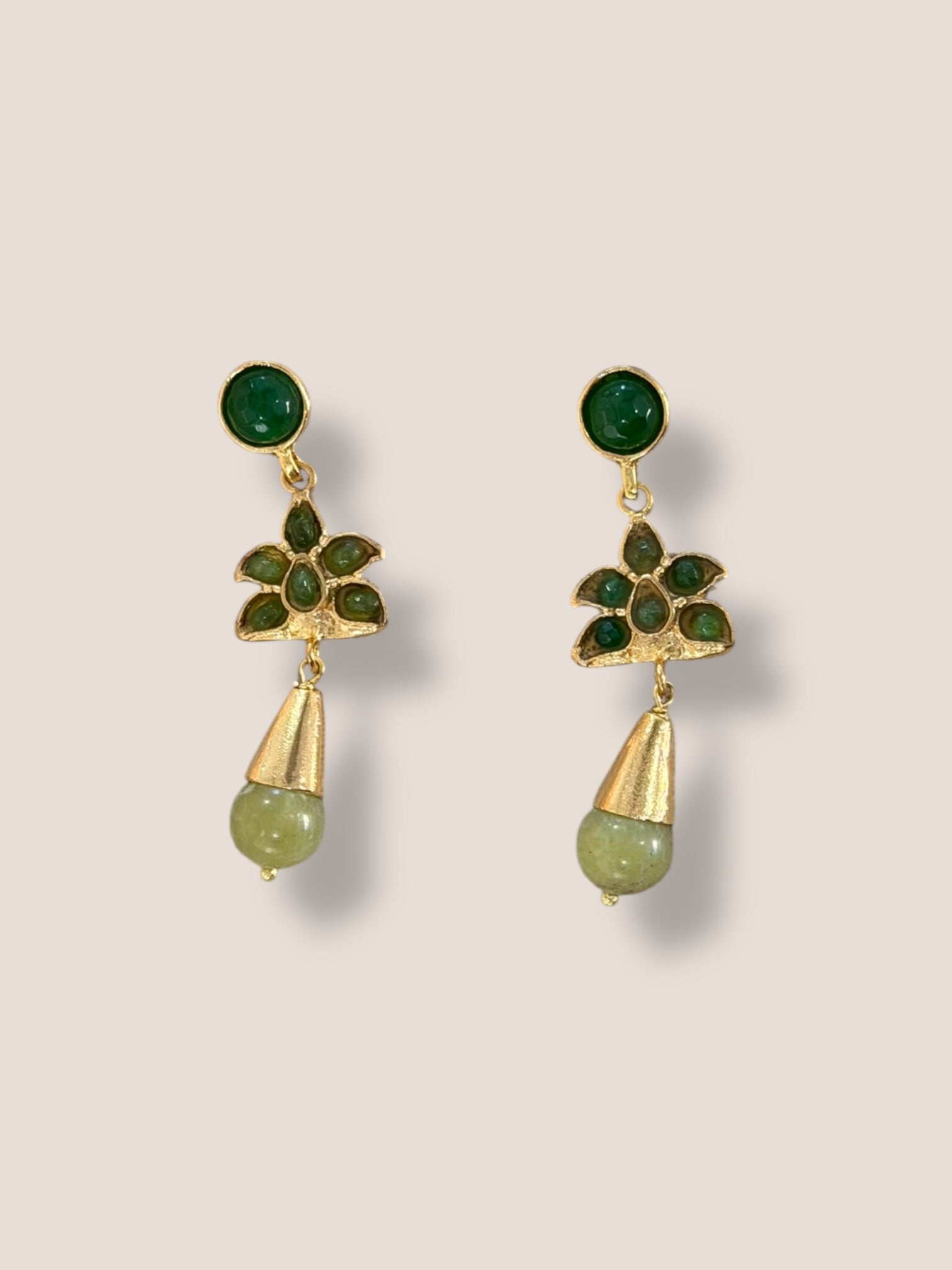 Pendientes Casilda verdes