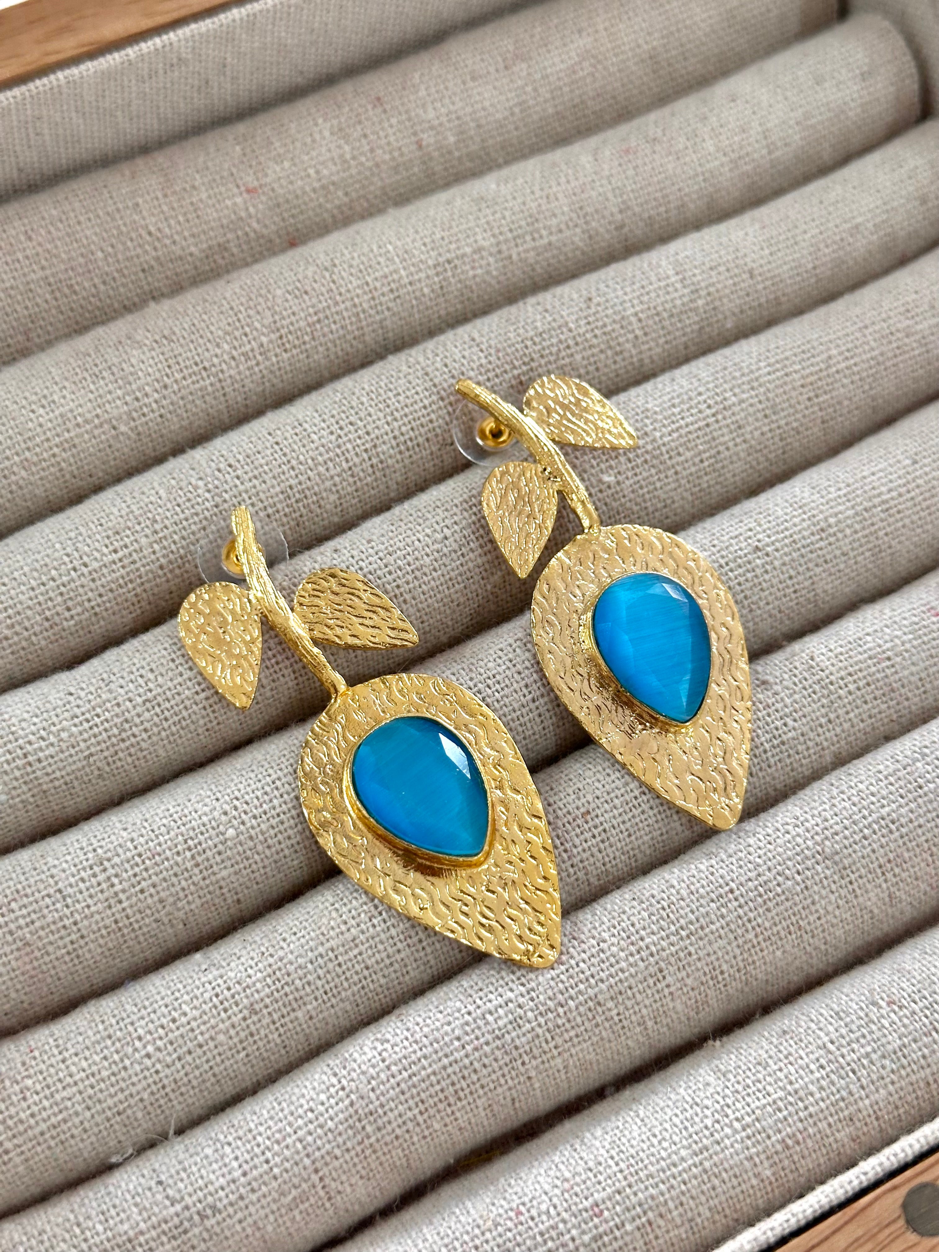 Pendientes Palma Azulon