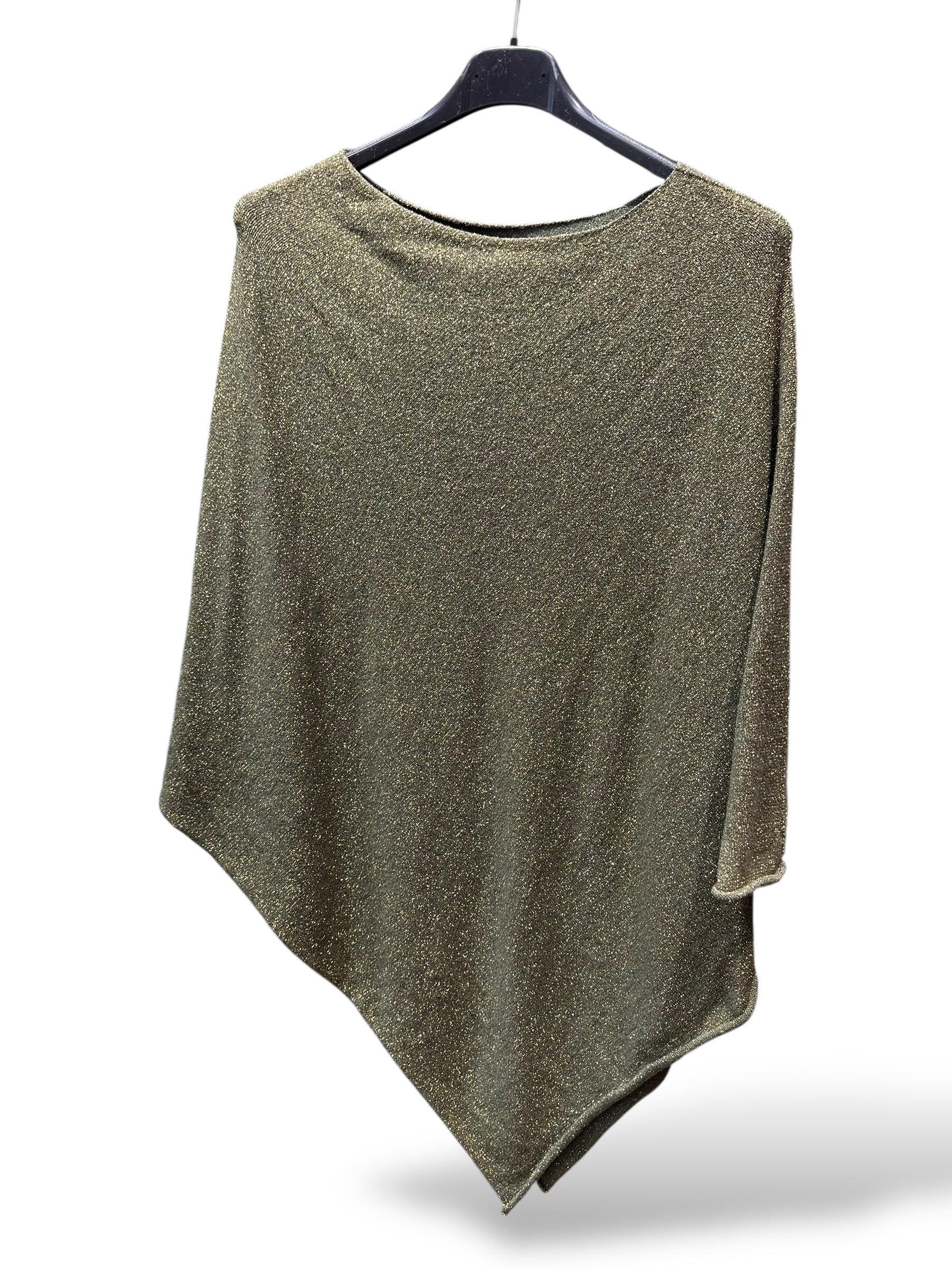 Poncho brillo kaki