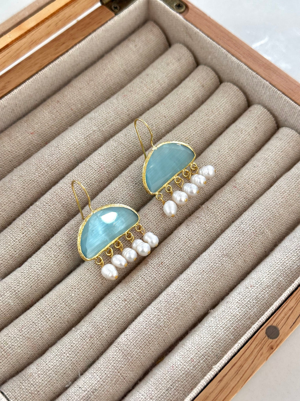 Pendientes Adamuz Celeste