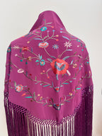 Mantoncillo dolores berenjena bordado