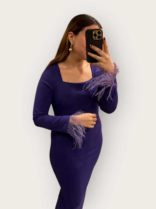 Vestido Sofía Morado Oscuro