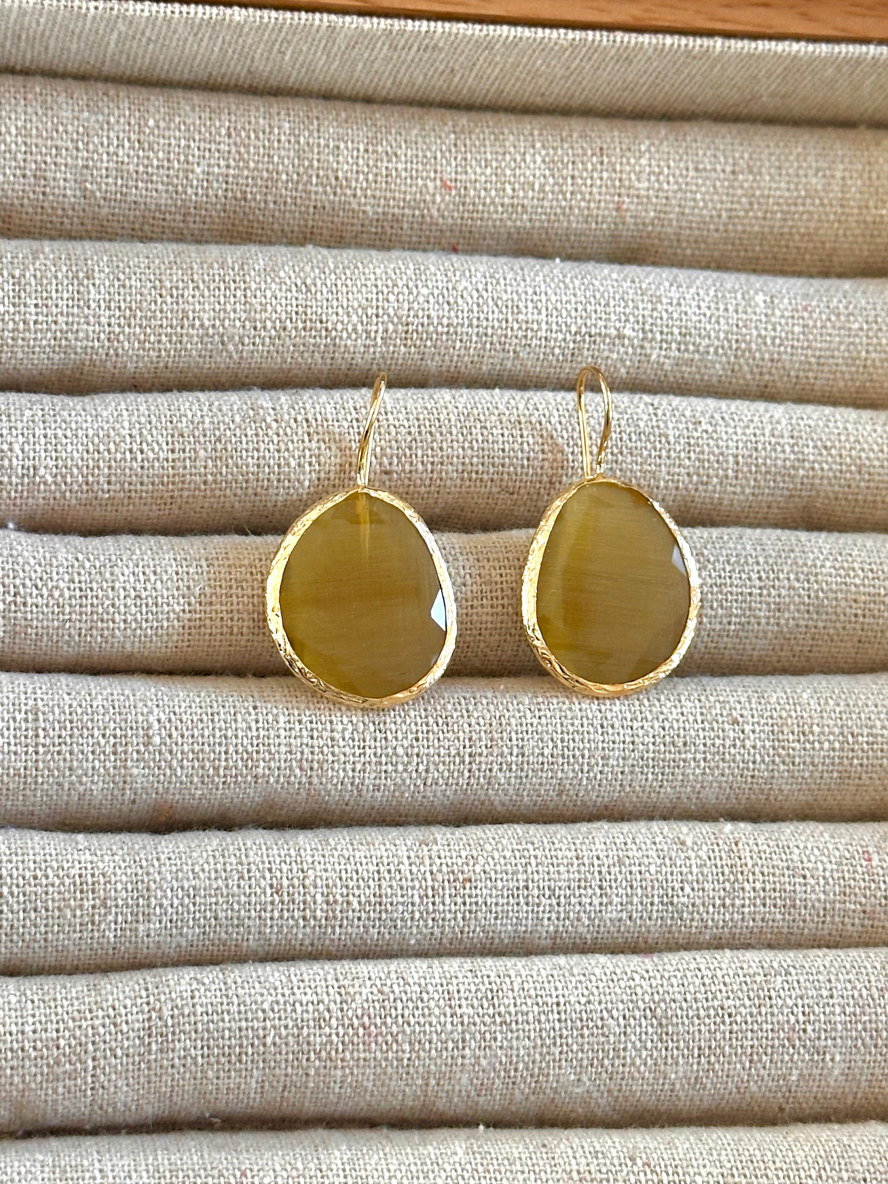 Pendientes Óvalo Tierra