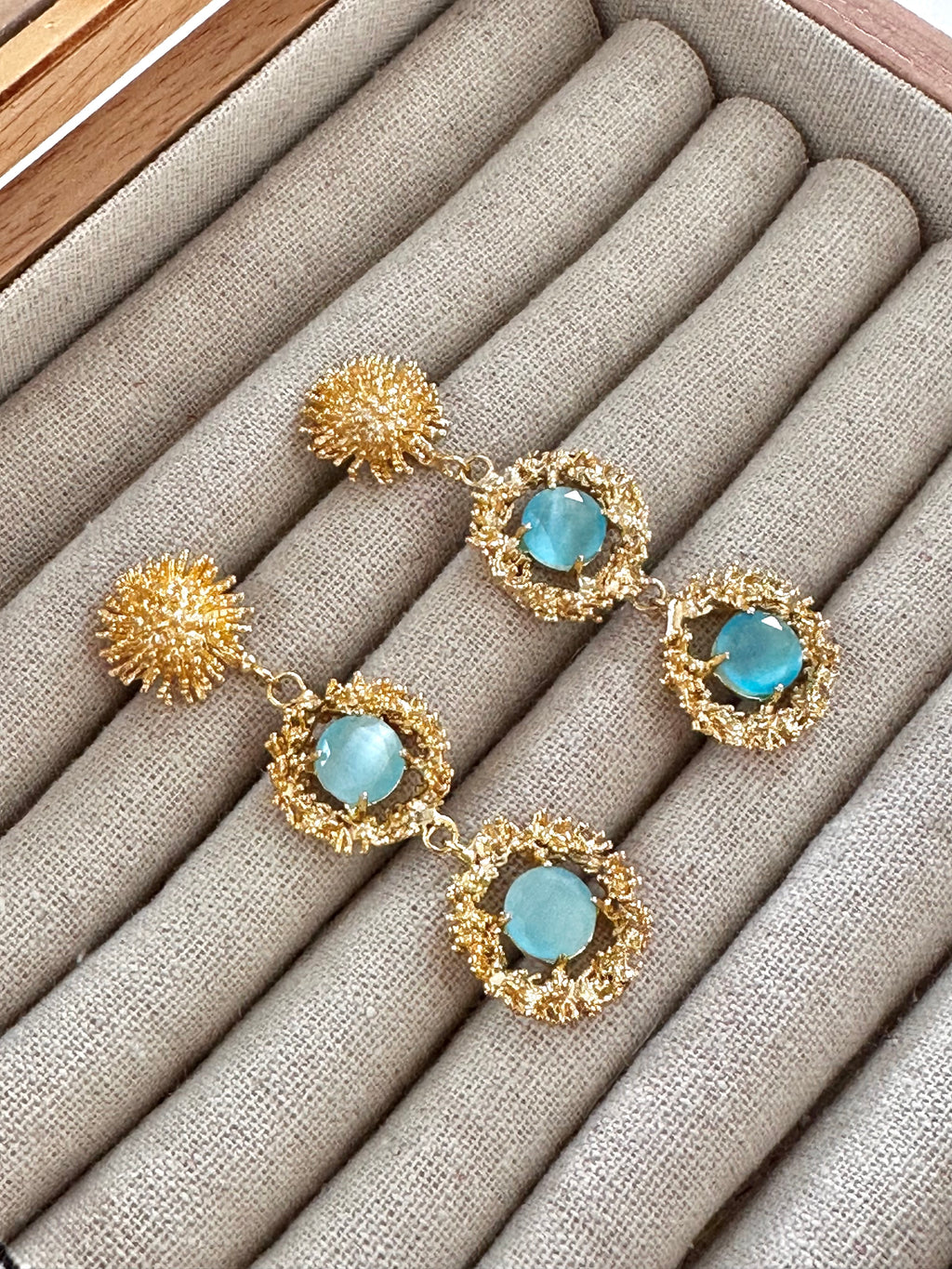 Pendientes Isla Cristina Azul Claro