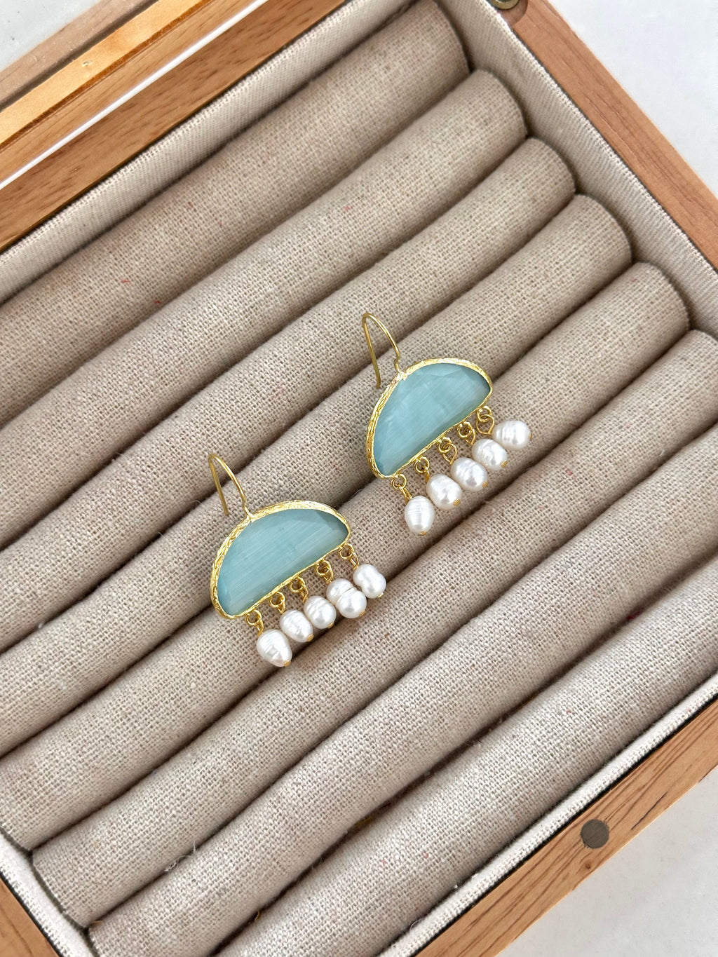 Pendientes Adamuz Celeste