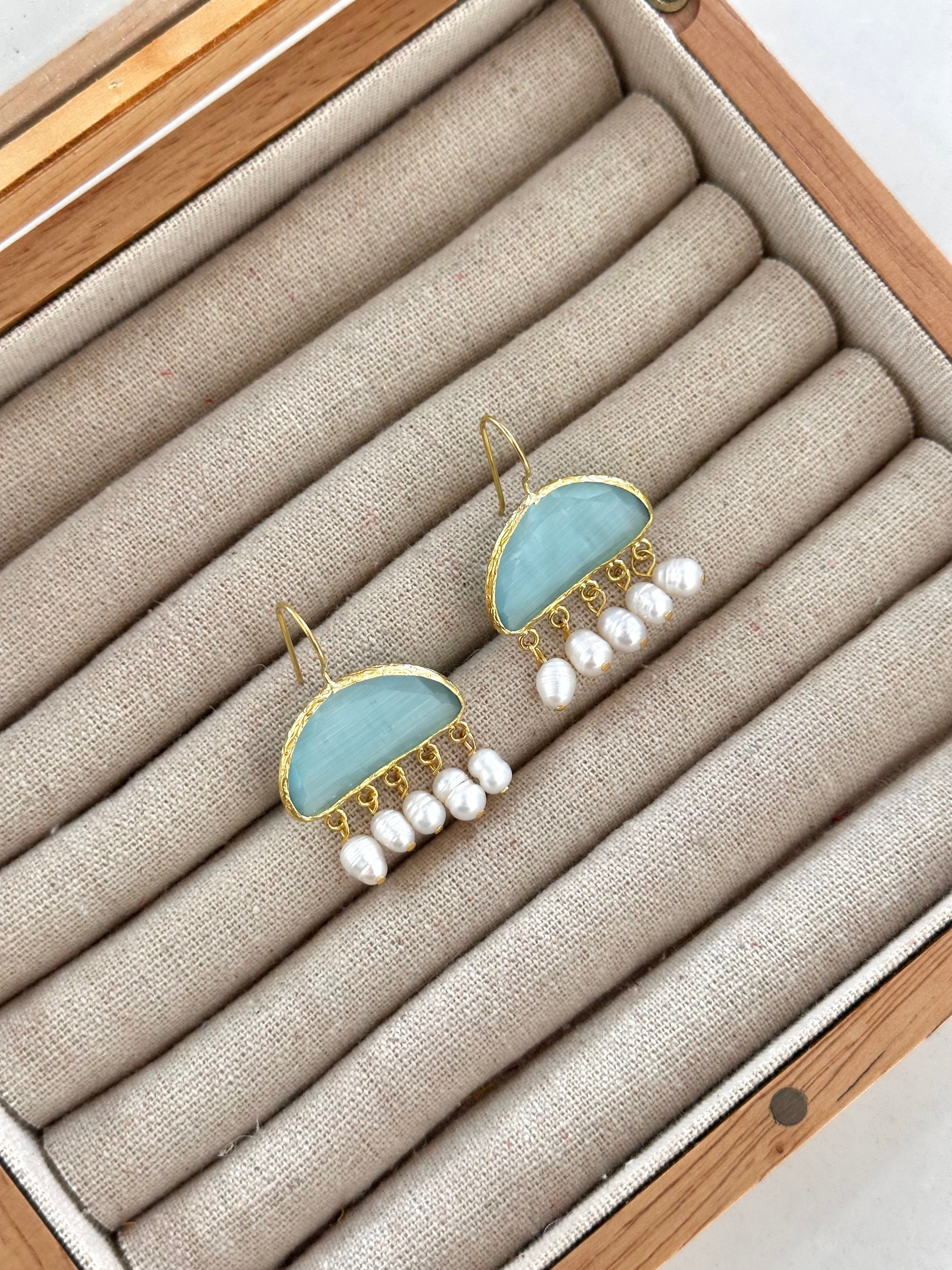 Pendientes Adamuz Celeste