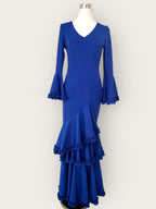 Vestido Carmesí Azul Eléctrico