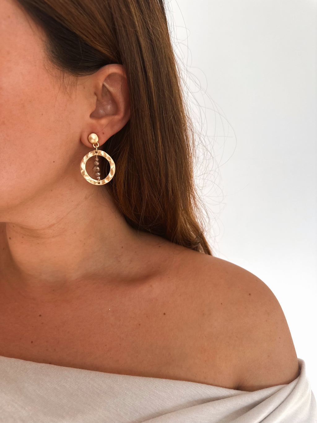 Pendientes Toscana Malva/Camel