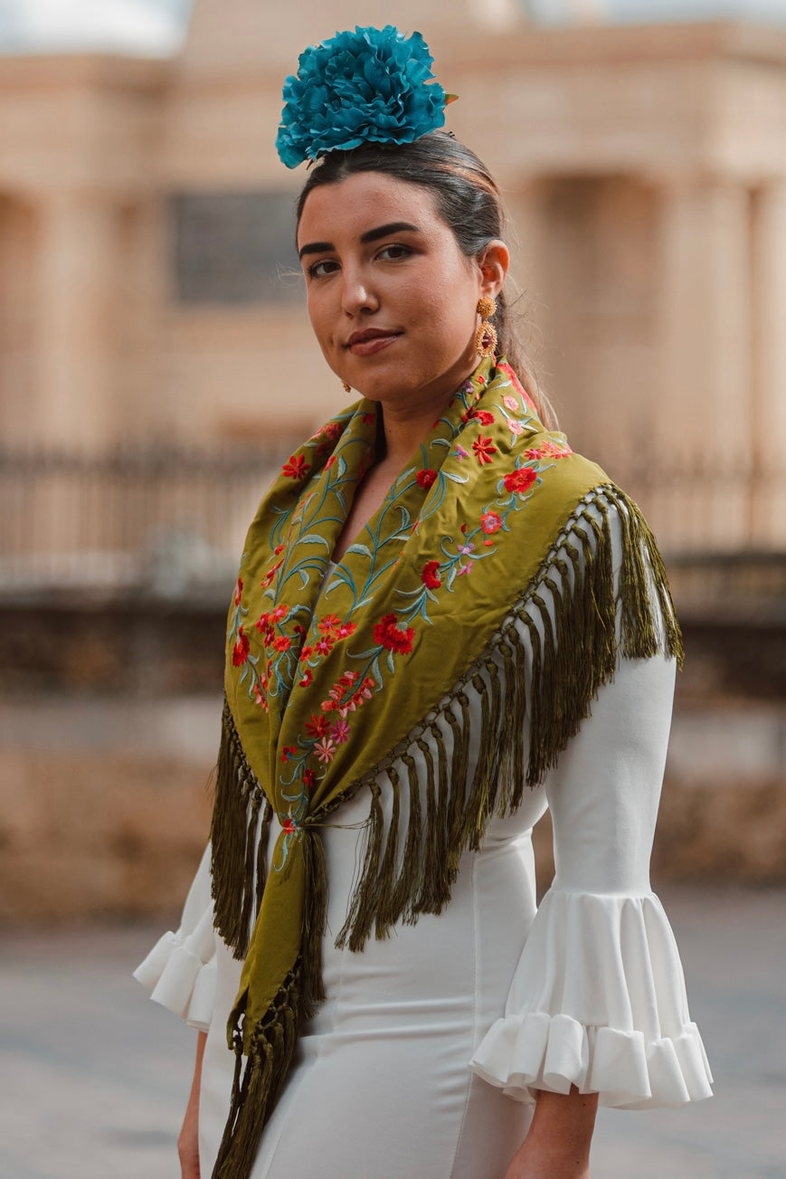 Mantoncillo Clavelines Verde Oliva