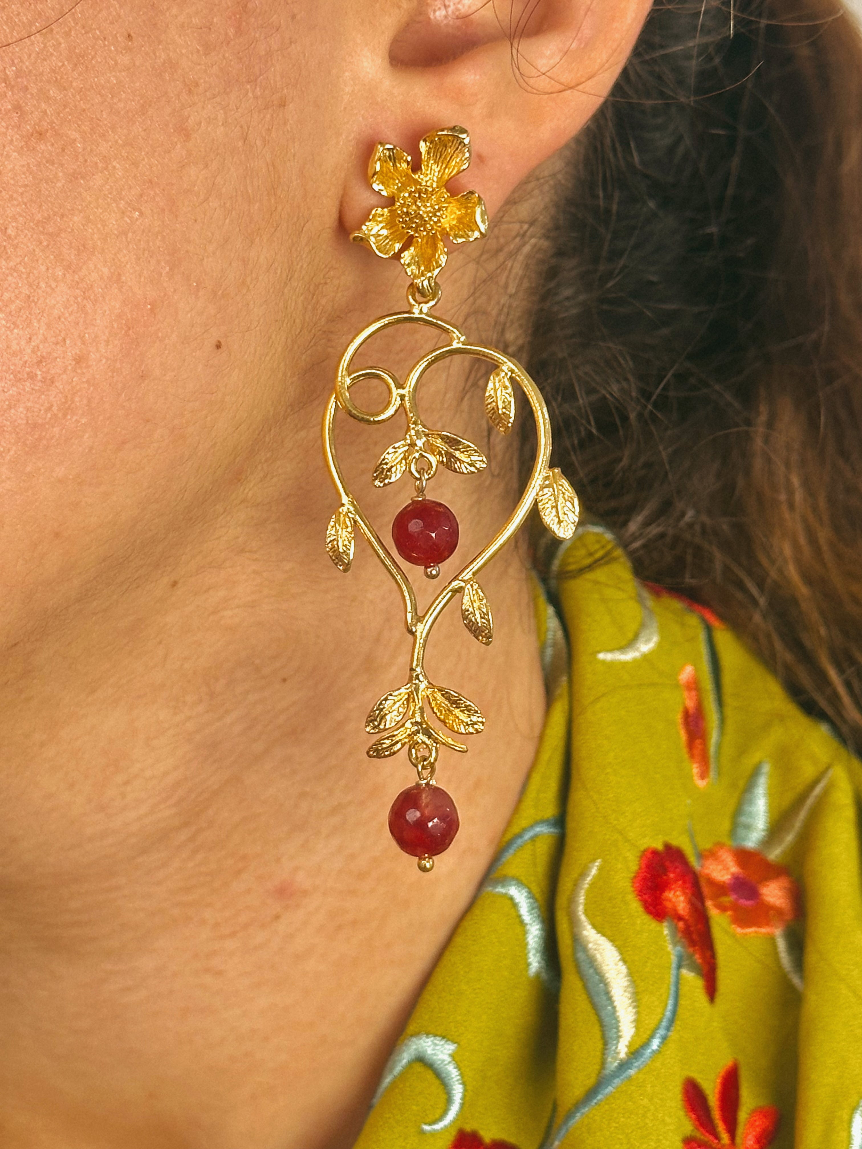 Pendientes Alicia Burdeos