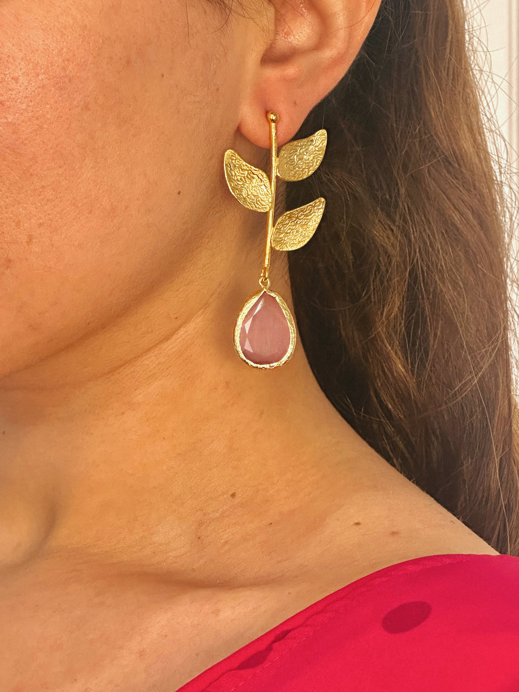 Pendientes Almería Rosa Palo