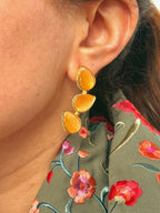 Pendientes Trío Piedra Mandarina