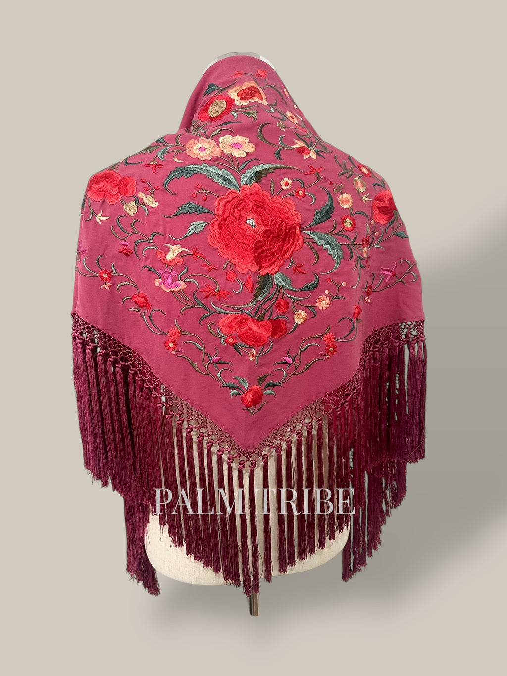 Mantoncillo Jaleo Rosa ponche con rojo