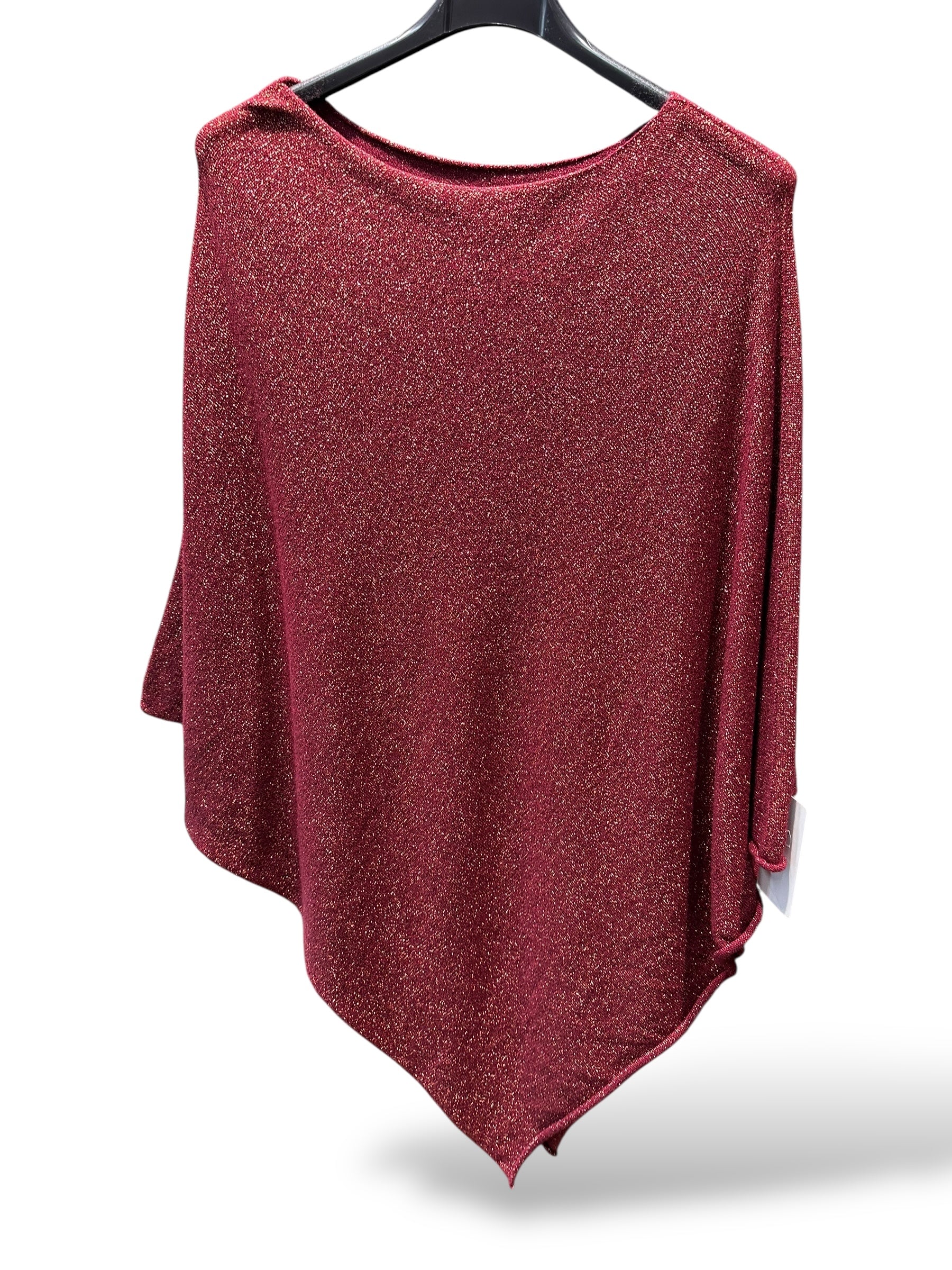 Poncho brillo Burdeos