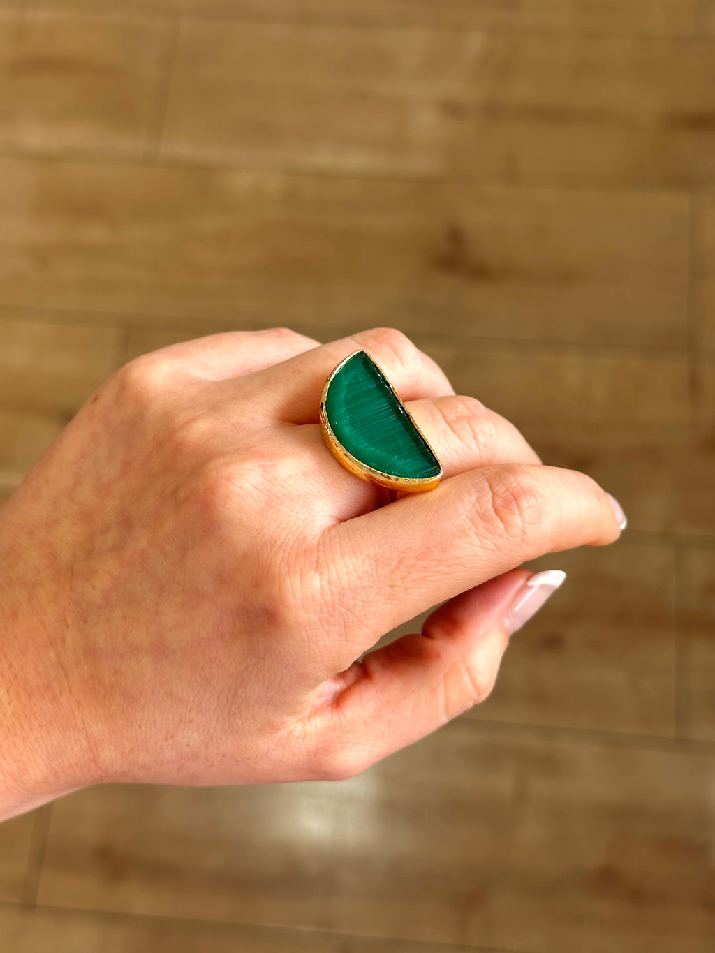 Anillo Afrodita Maxi Esmeralda