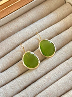 Pendientes Óvalo Verde Oliva