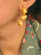 Pendientes Trío Piedra Mandarina