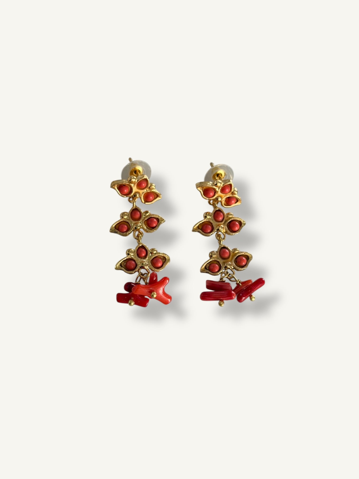 Pendientes rojo Corales