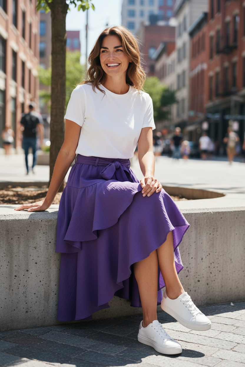 Falda Venecia morada