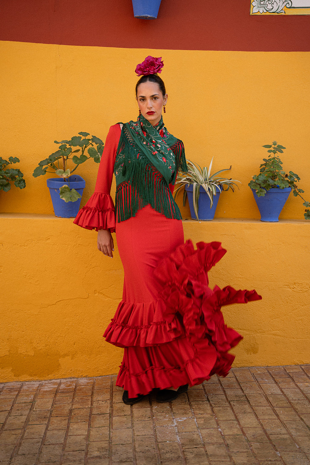Traje de flamenca - Modelo Rocío Rojo