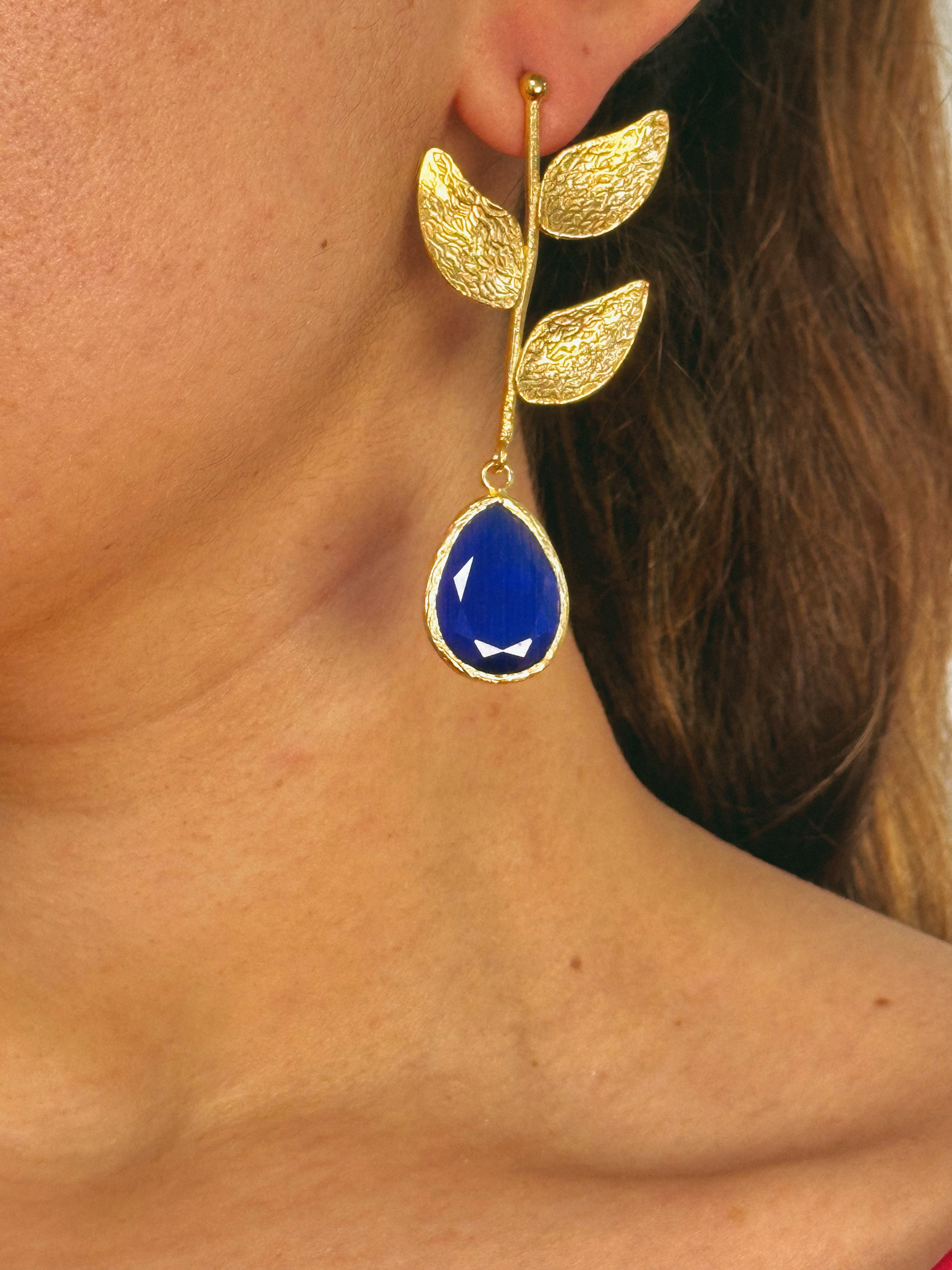 Pendientes Almería Azul Eléctrico