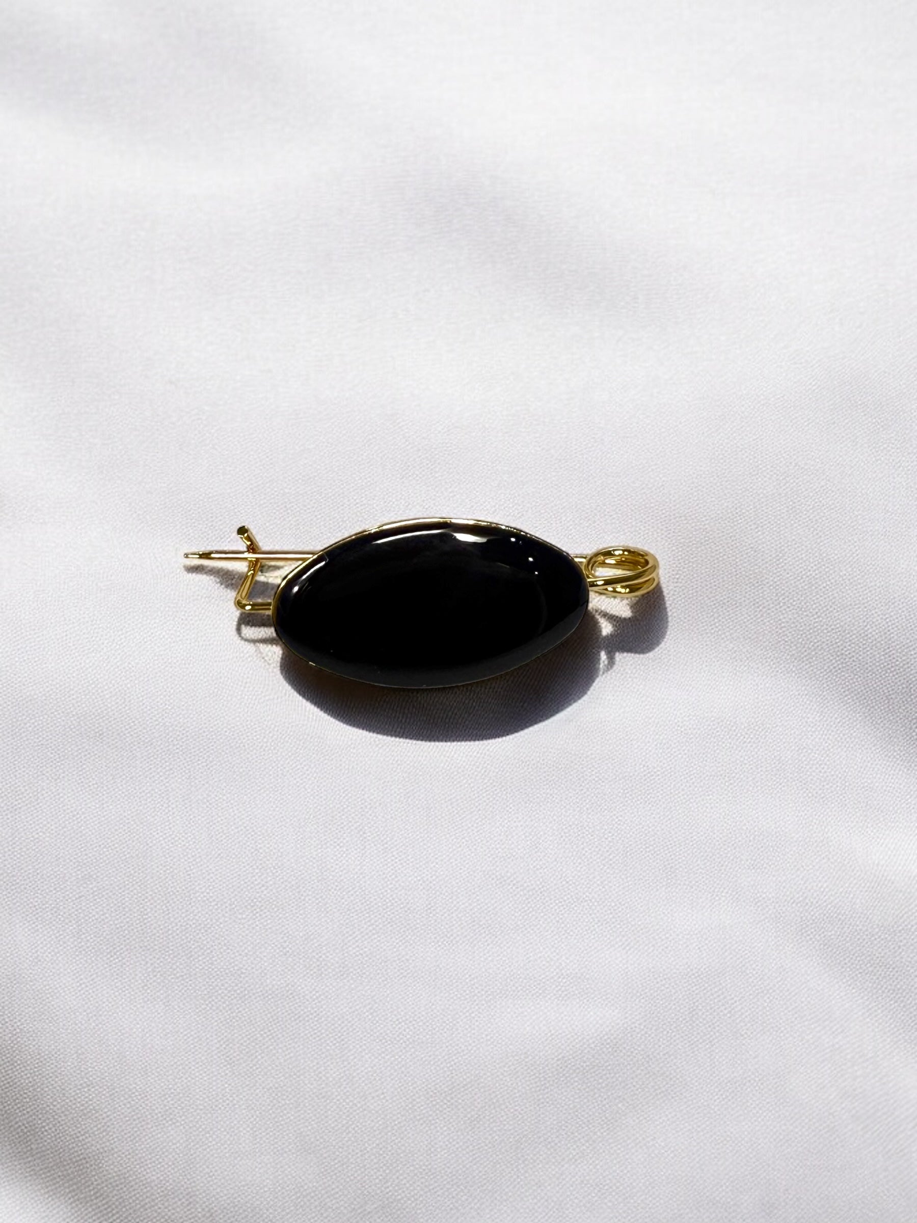 Broche Liso Negro