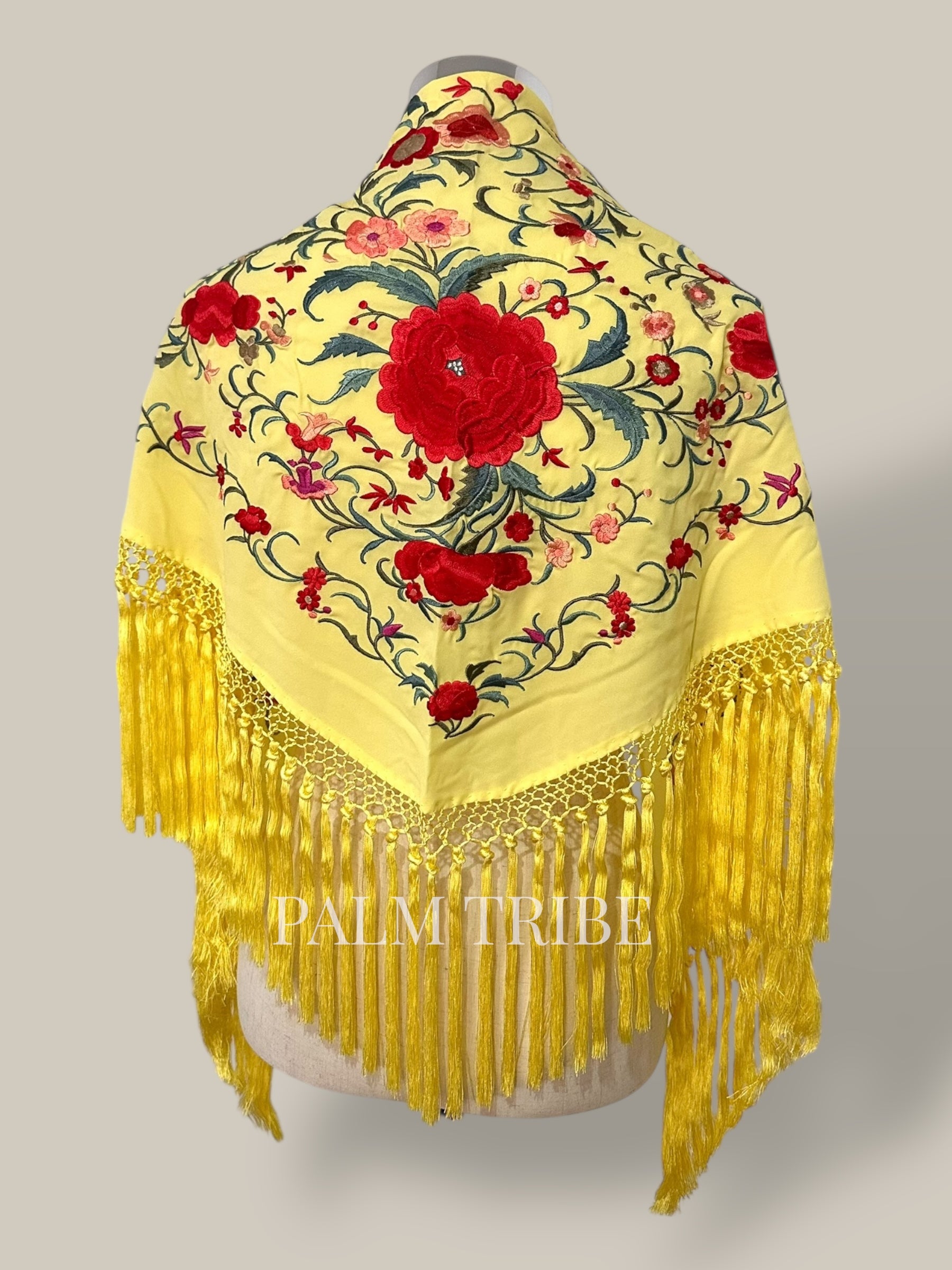 Mantoncillo Jaleo Amarillo con rojo