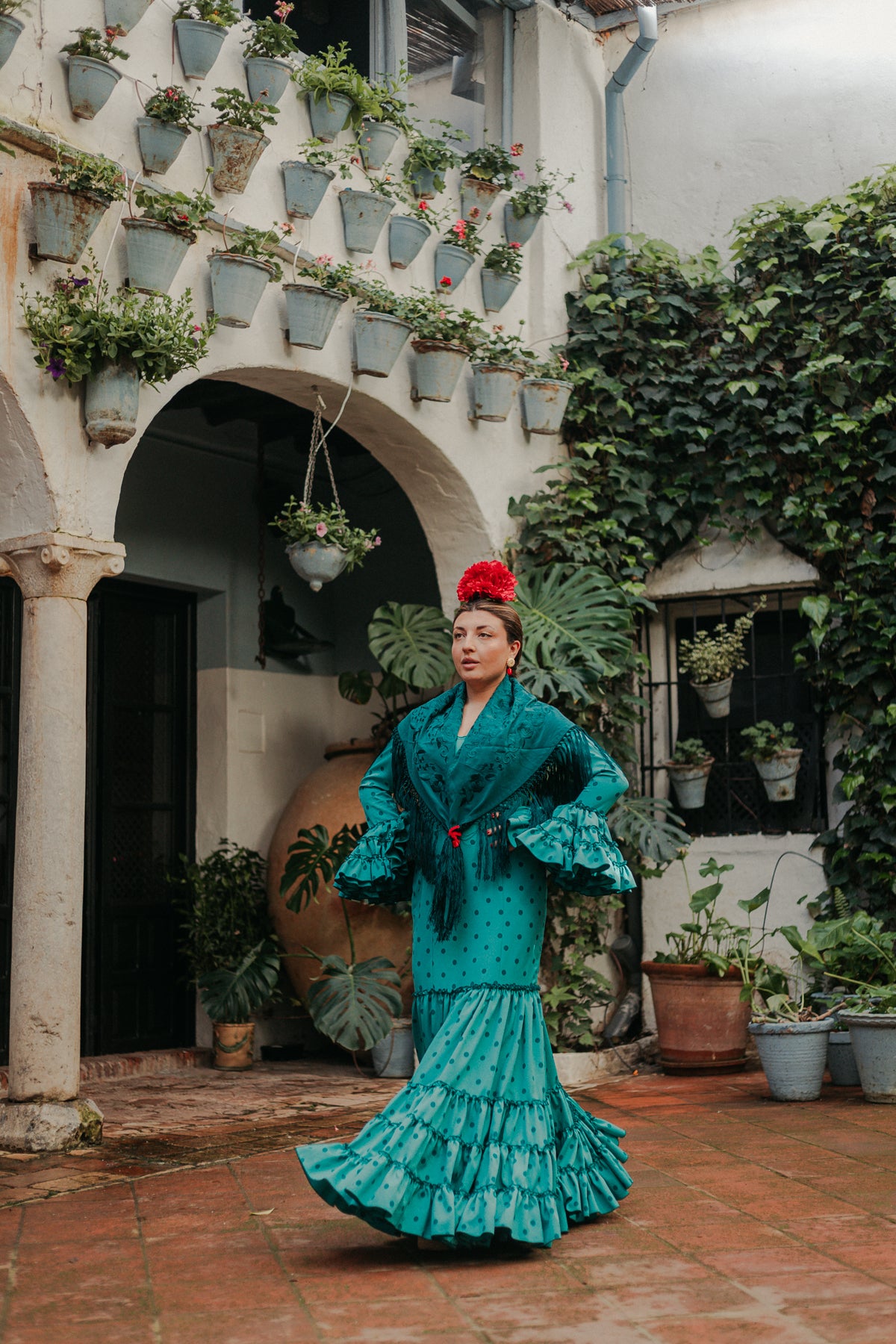 Vestido Triana Verde Turquesa