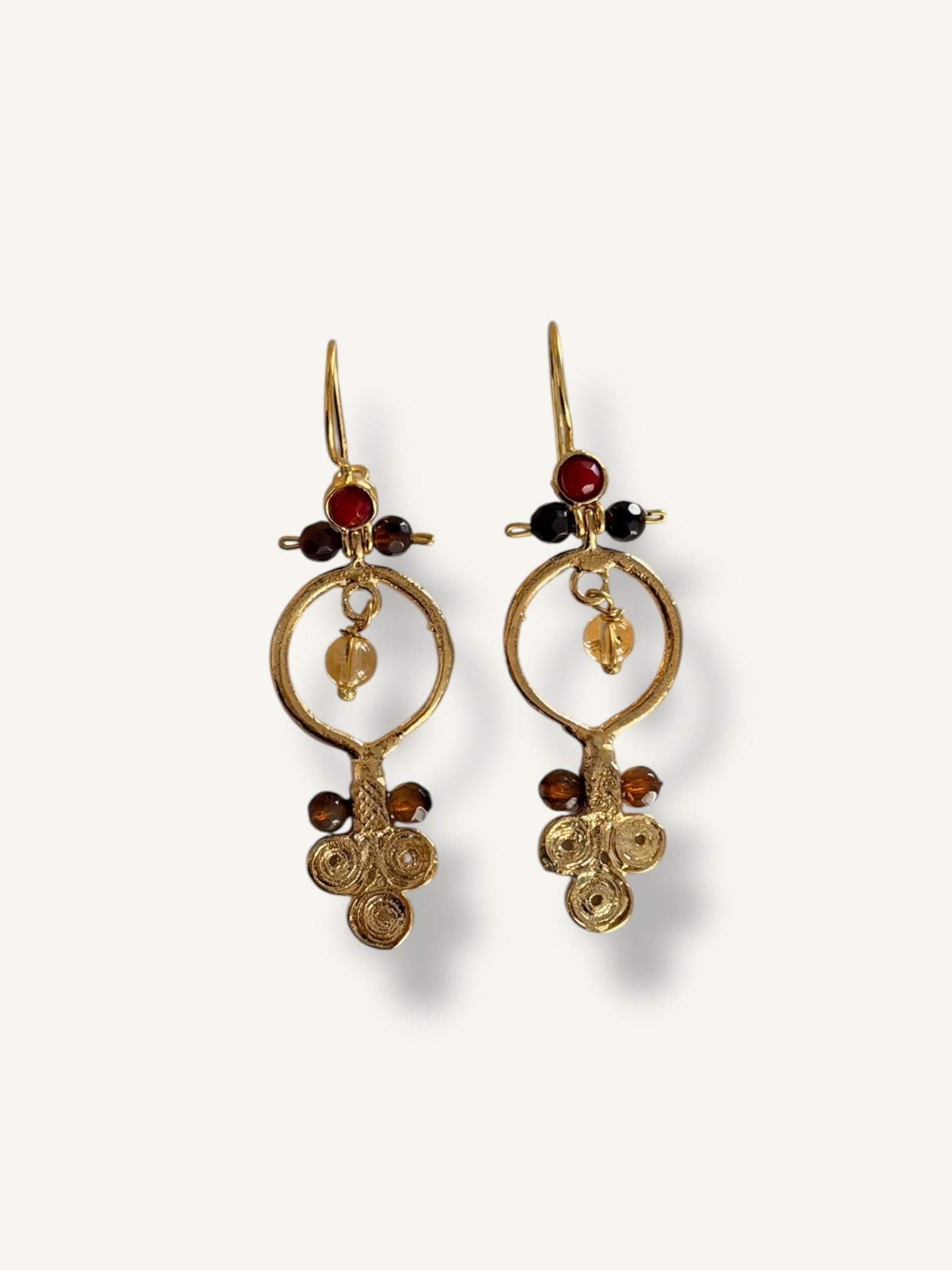Pendientes Luisa marrones y negros