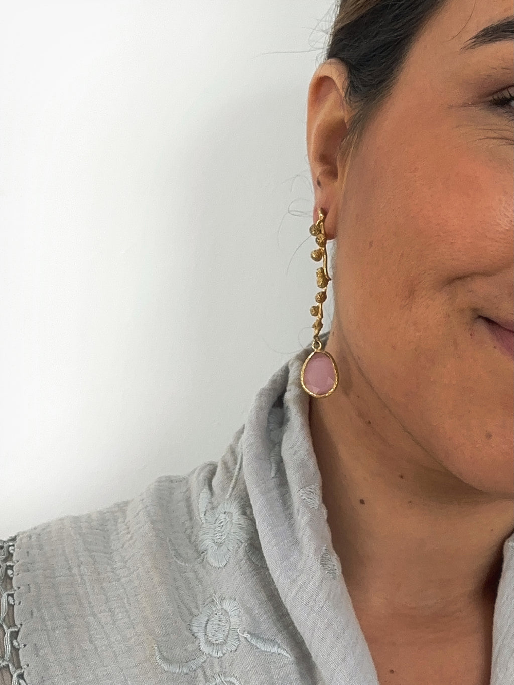 Pendientes Campanilla Rosado