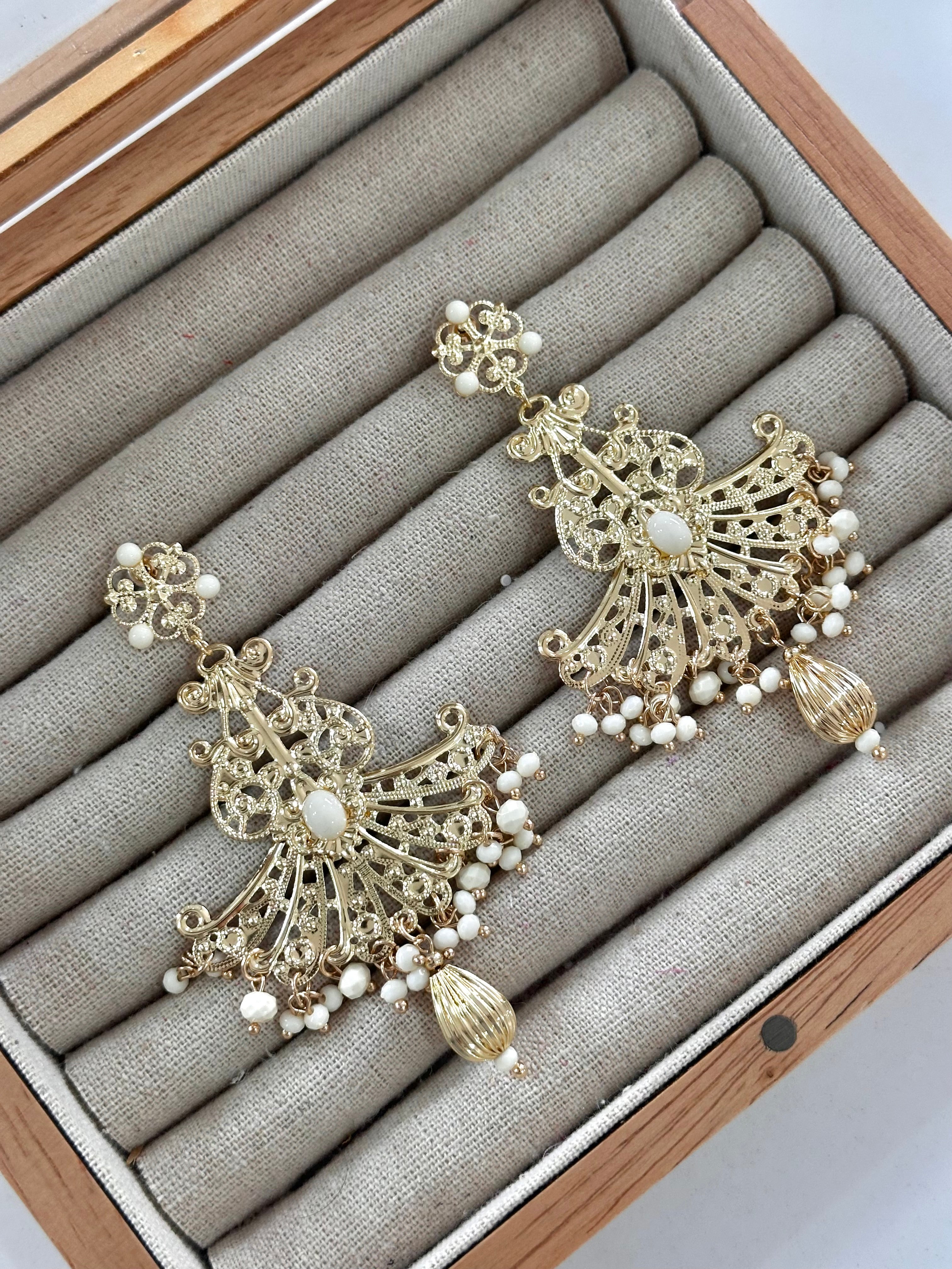 Pendientes Triana Beige