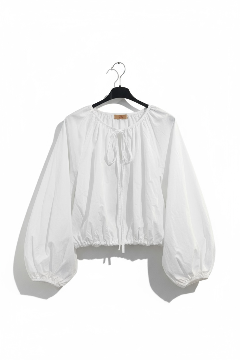 Blusa Abullonada Blanca