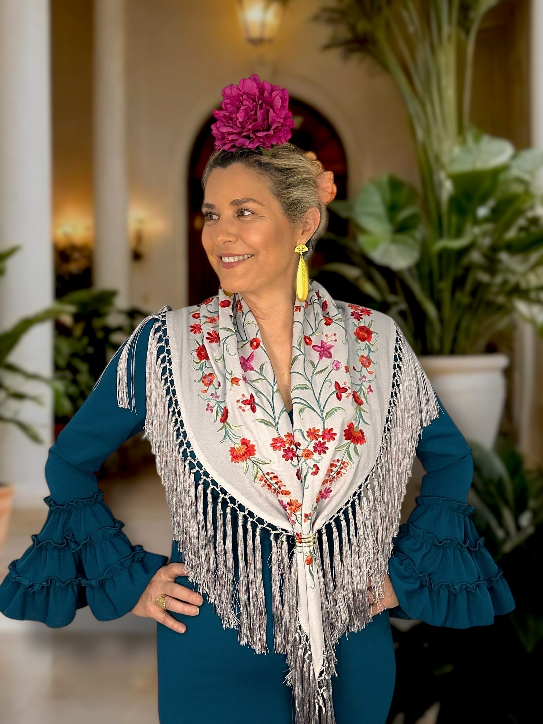 Pendientes Lágrima Abanico Mate