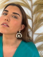 Pendientes Vid perla blanco