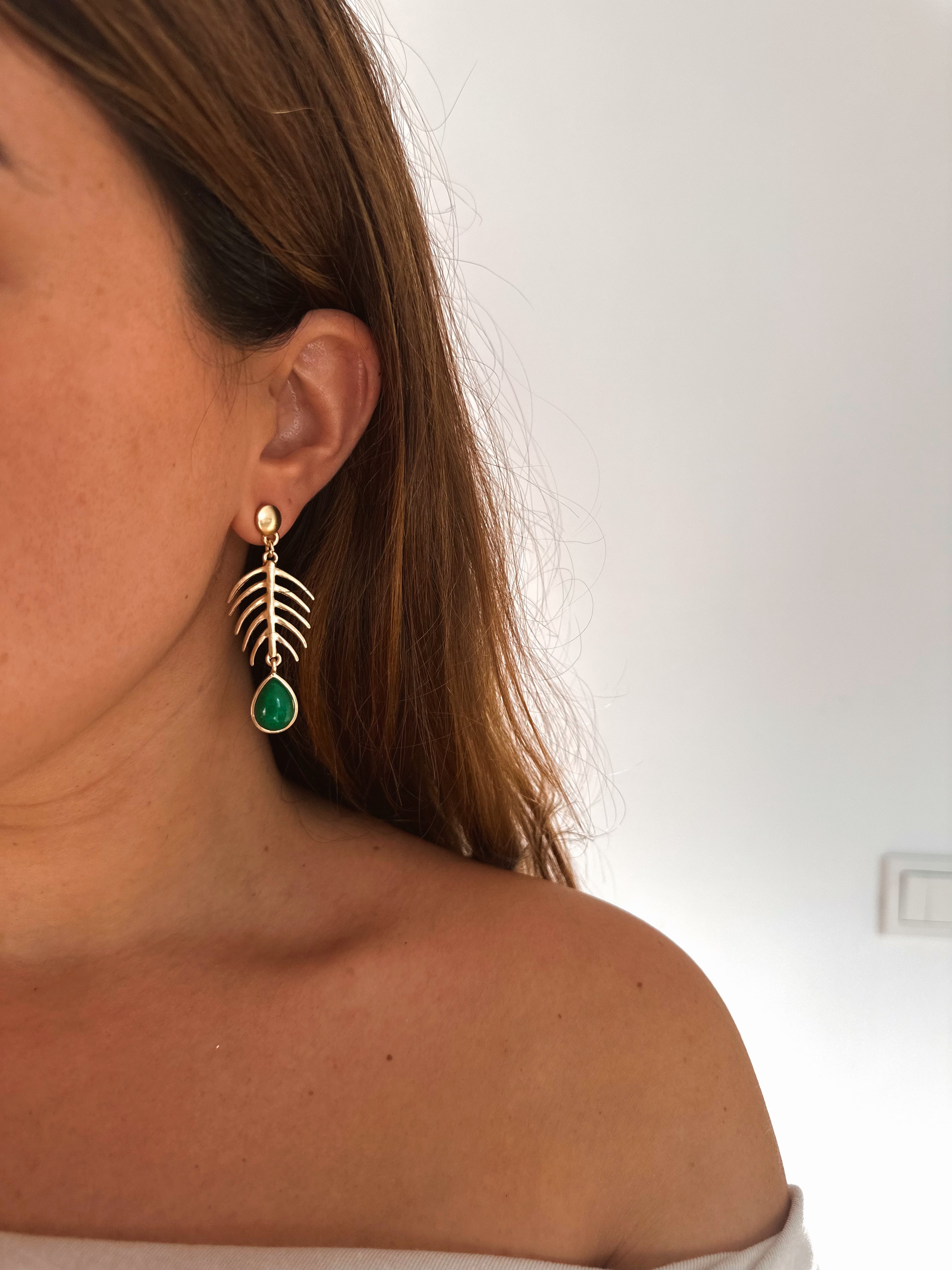Pendientes Raspita Verde Esmeralda