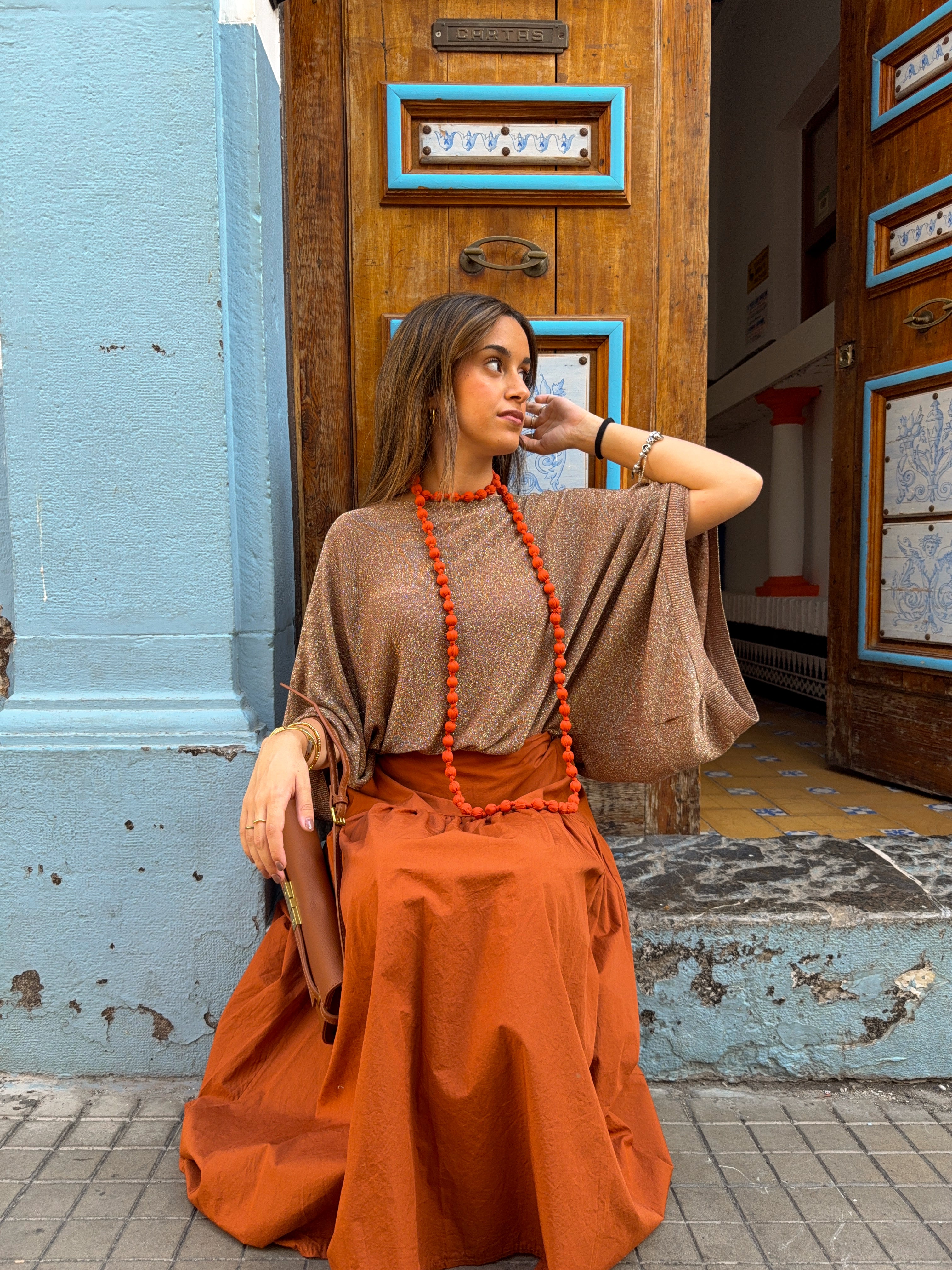 Collar Bolas Naranja