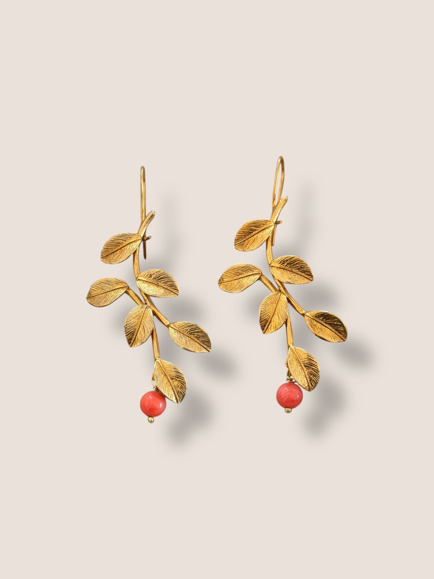 Pendientes Jara Coral