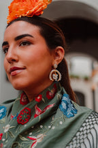 Pendientes Vid perla blanco