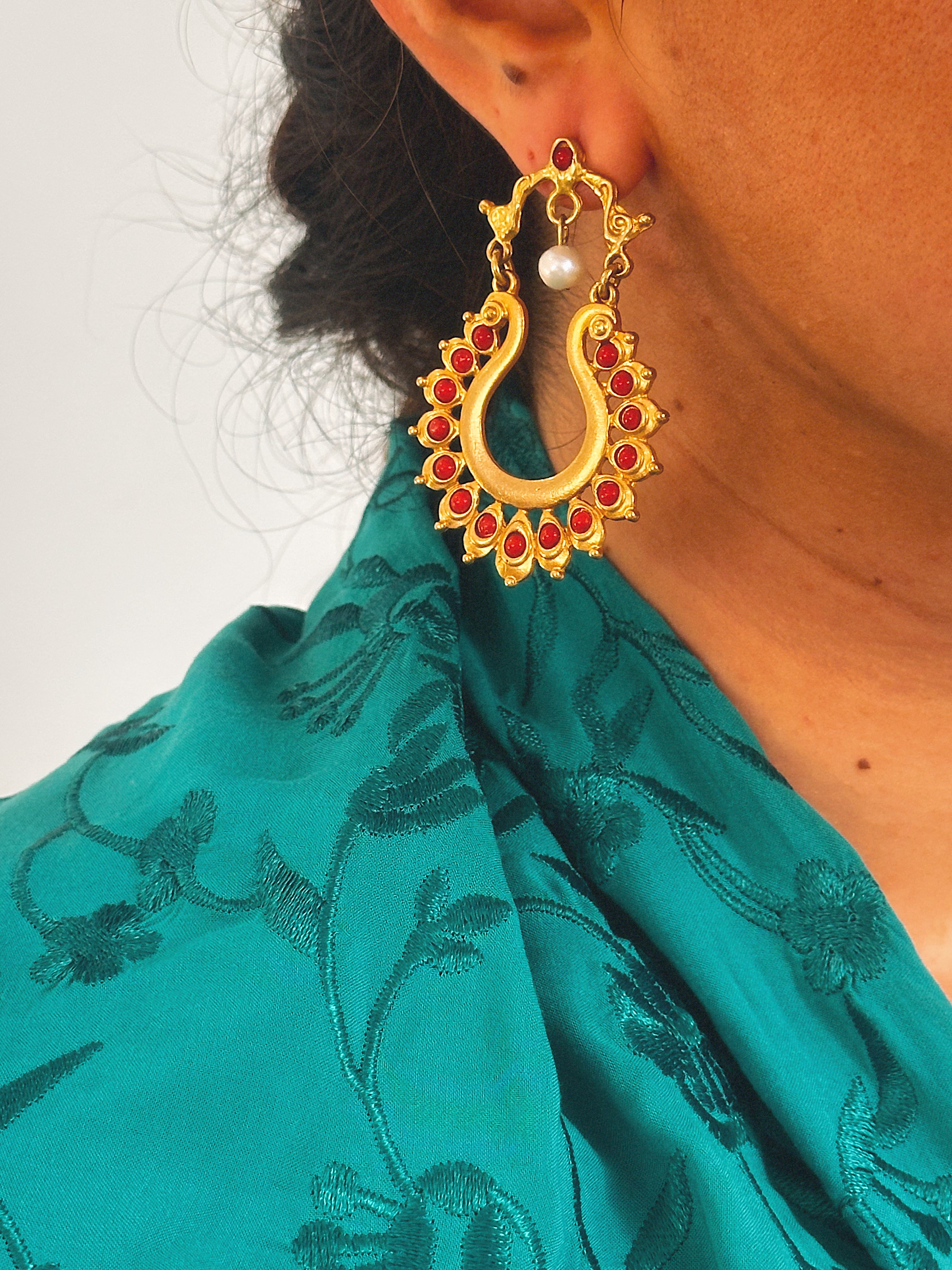 Pendientes Córdoba Rojo