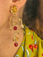 Pendientes Alicia Burdeos