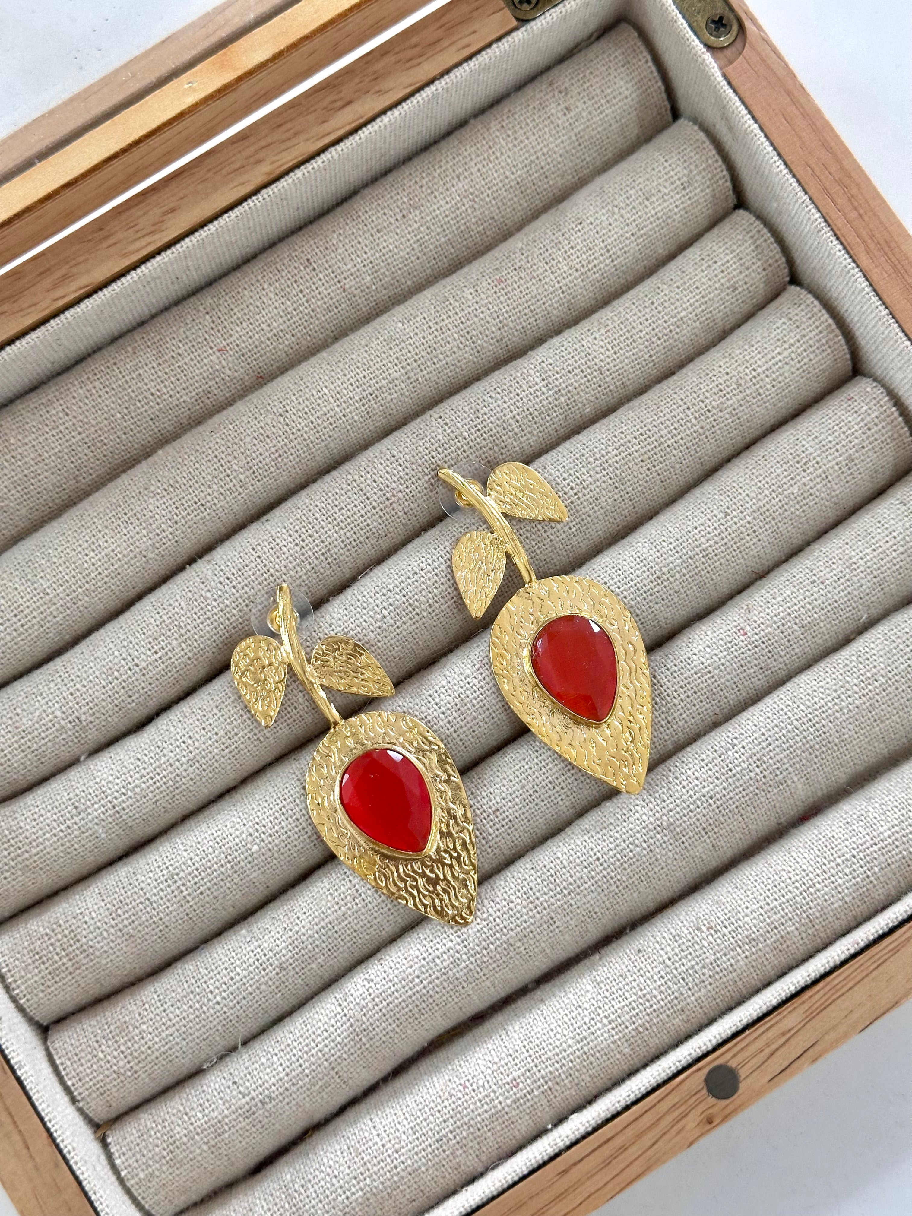 Pendientes Palma Naranja