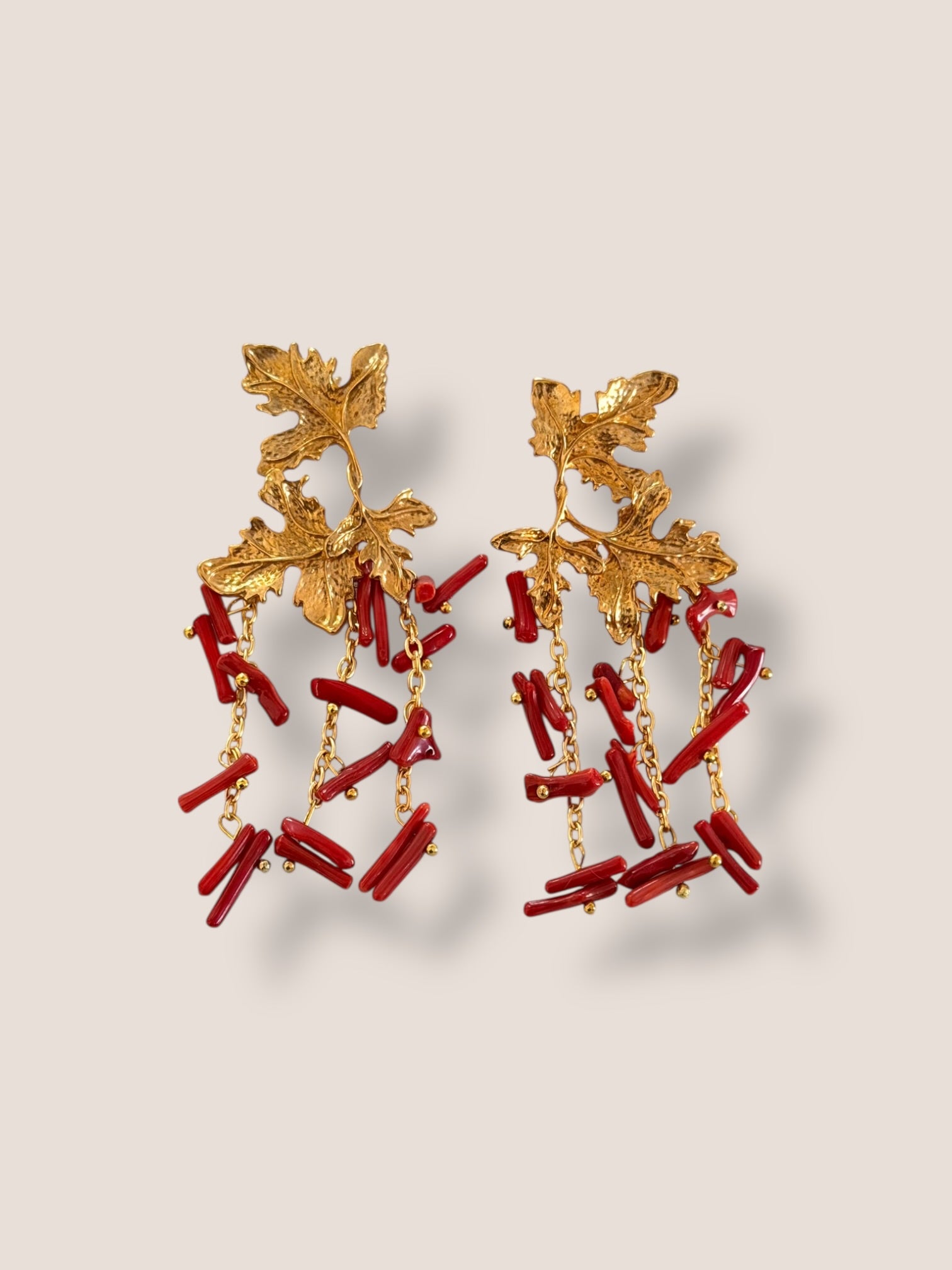 Pendientes Cascada coral