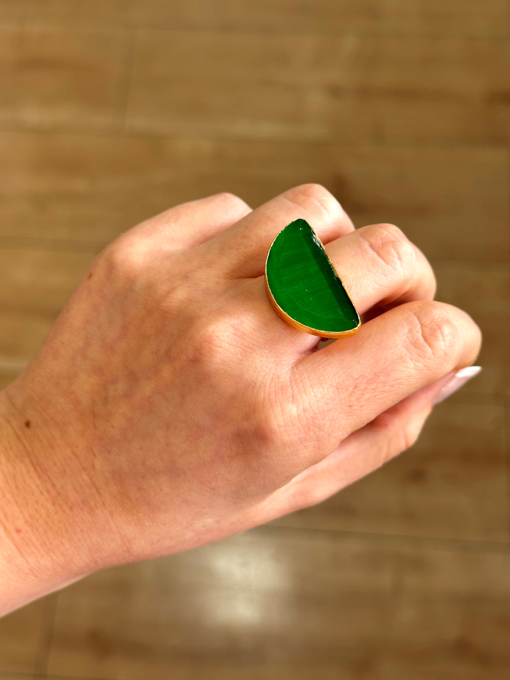 Anillo Afrodita Maxi Verde