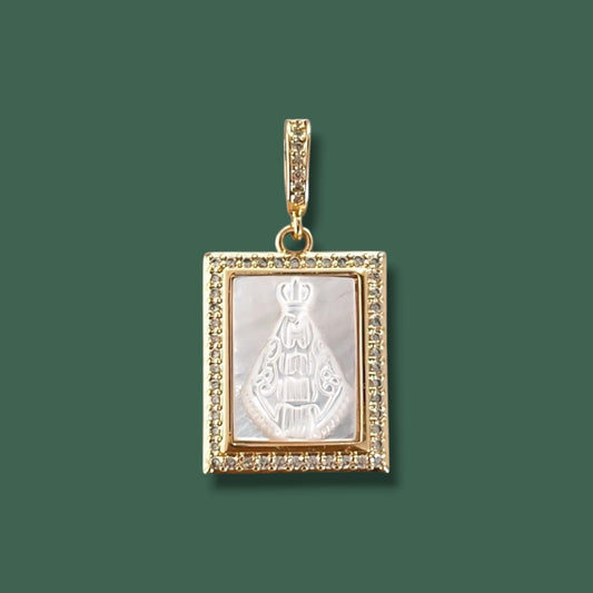 Medalla Nuestra Señora de los Dolores Nácar y Circonitas