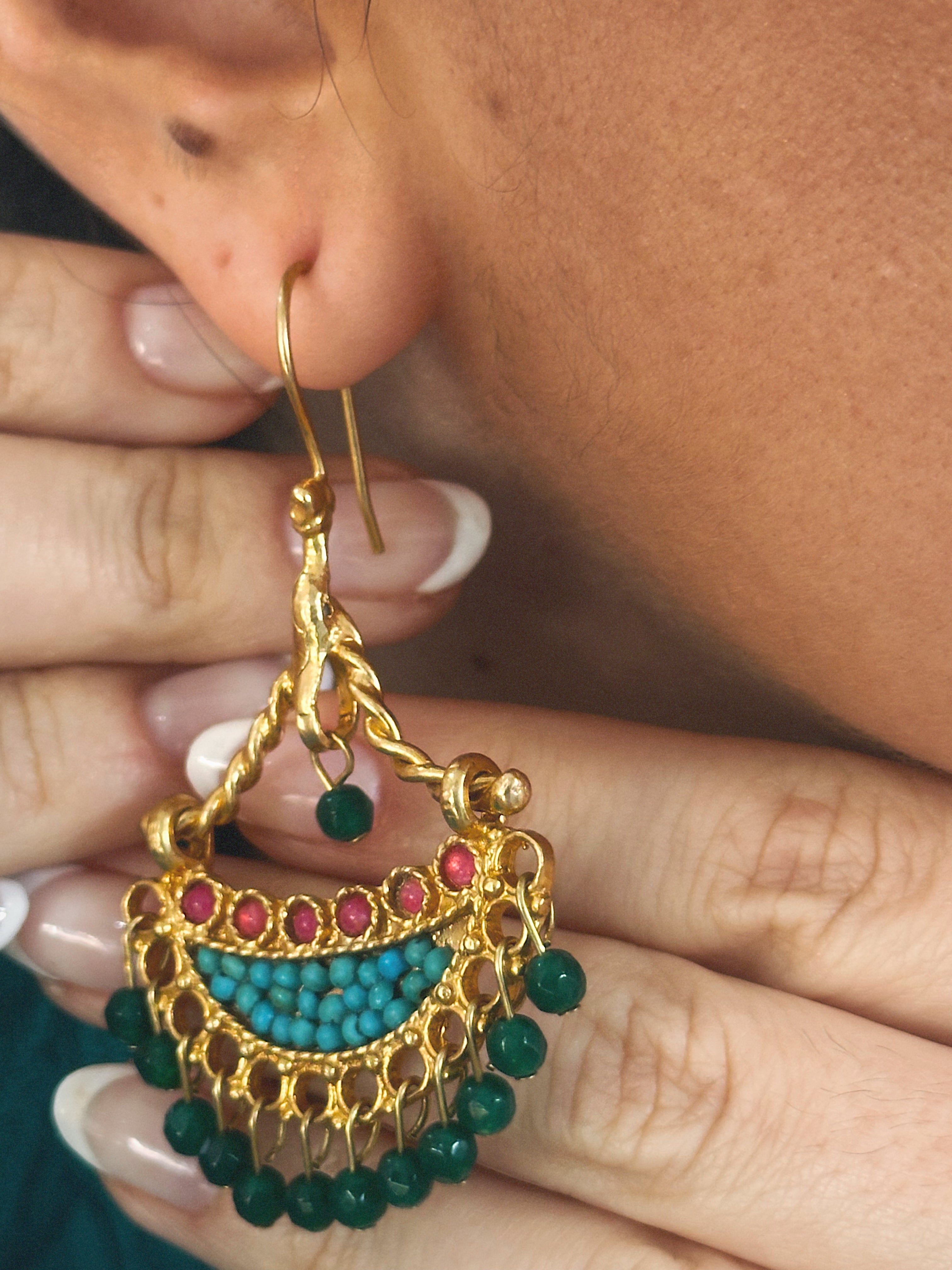 Pendientes Candela Verdosos